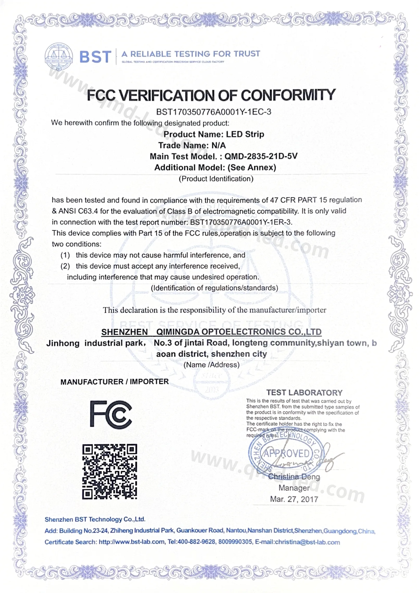 Our Certificates