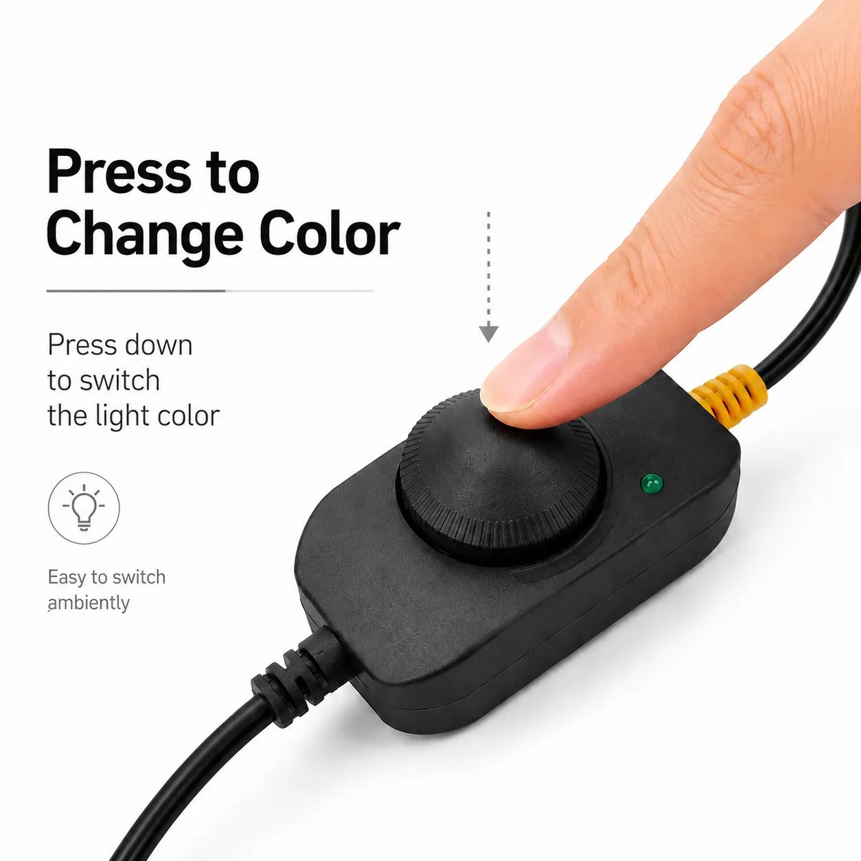 12-24V Rotary Dimmer Switch with Color Switching, PWM Dimming for LED Lights – Custom Plugs